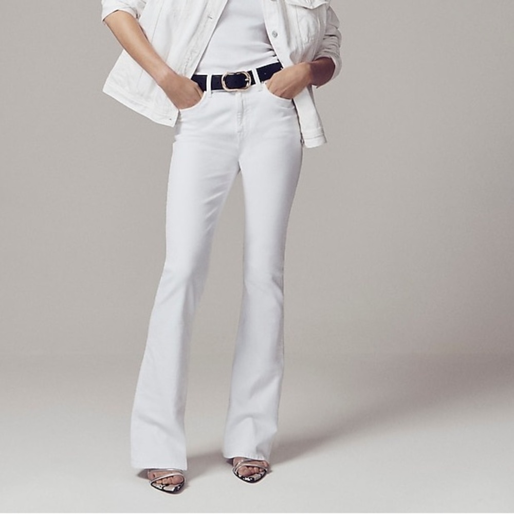 NWT J. Crew Skinny flare jean in white wash